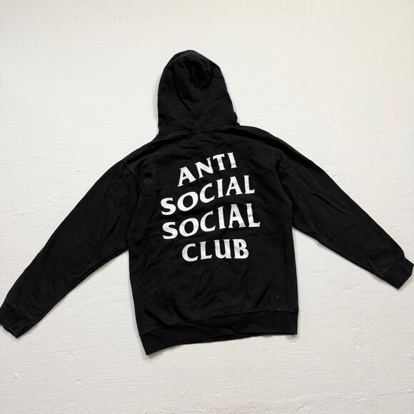 Anti Social Social Club Black Logo Hoodie, Size Medium - Picture 6 of 8